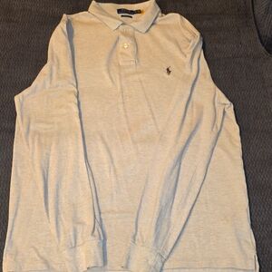 2 button Ralph Lauren long sleeve Polo XL tan